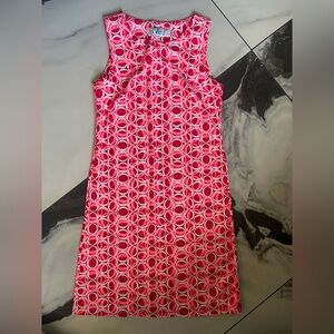 Pink Geometric Midi Dress